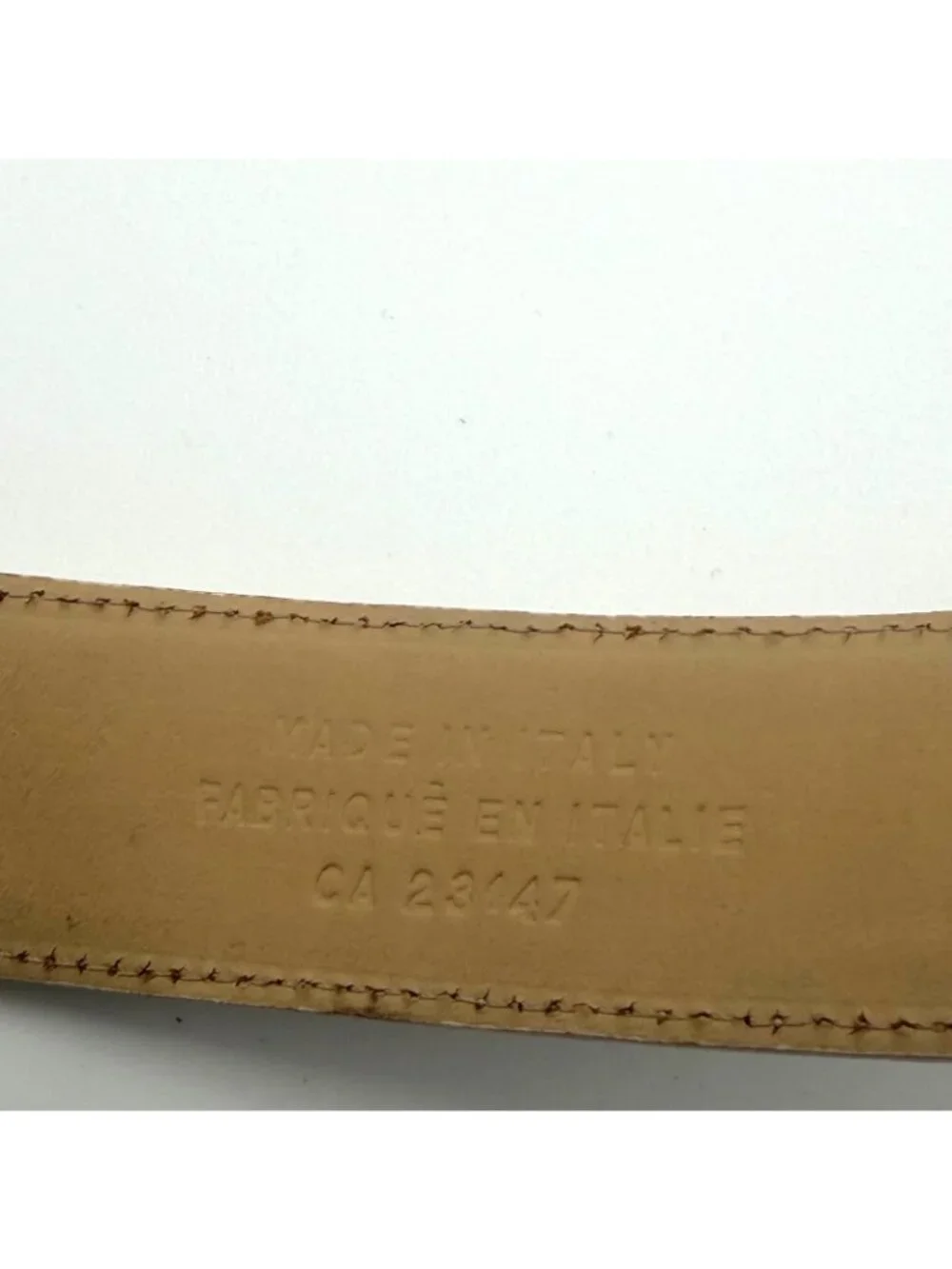 Talbots White Genuine Leather Wide Waist Belt Womens Size S Italy